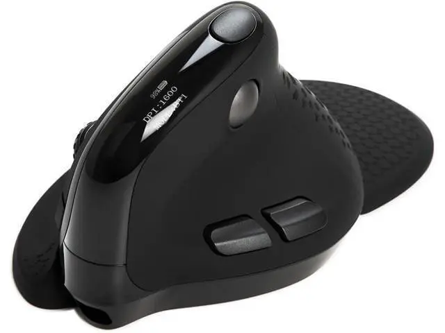 Alt view image 3 of 7 - DELUX Seeker Ergonomic Mouse Wireless, Vertical Mouse with OLED Screen, 6 Buttons&Thumb Wheel Function, Silent Click, Up to 7200DPI, Programmable, Rechargeable, BT/2.4G/Wired, RGB Light(M618XSD-Black)