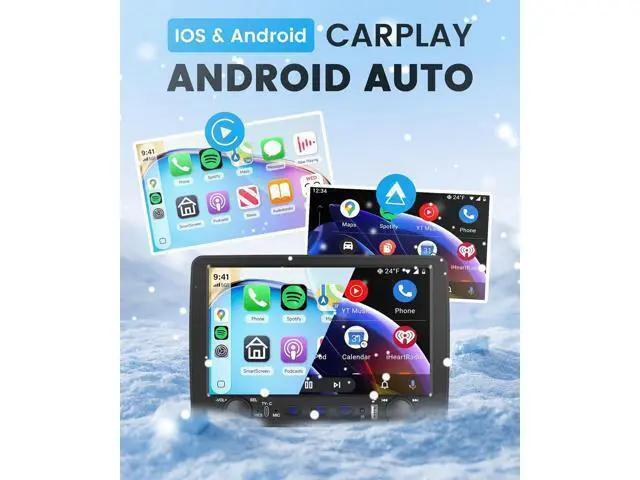 Alt view image 3 of 7 - Rimoody Single Din Car Stereo with Wireless Carplay & Android Auto, 9 Inch Touchscreen Car Audio Receiver, Mirror Link, Bluetooth Handsfree/FM/, Backup Camera, SWC, USB/Type-C, EQ, Remote Control