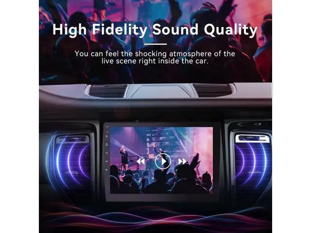 Alt view image 5 of 7 - 9 inch Wireless Double Din Car Stereo,with Apple CarPlay and Android Auto Radio Screen,with Mirror Link, Bluetooth 5.0,1080P Backup Camera, AUX,FM/AM Transmitter|Double Din carplay Screen