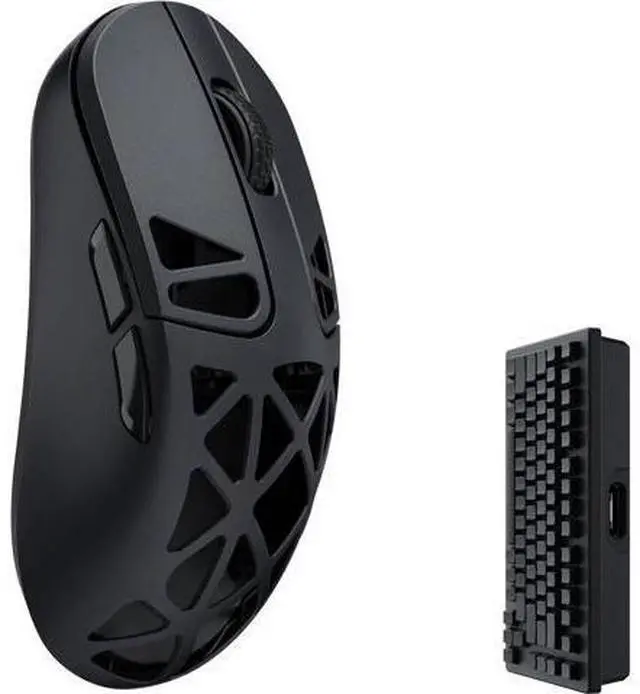 Main image of Keychron M3 Mini 4K Wireless Bluetooth 5.1/2.4 GHz/Wired Optical Mouse, Ultra-Lightweight 65g Programmable PixArt 3395 Sensor with up to 26,000 DPI/ 650 IPS for Windows Mac Linux - Metallic Black