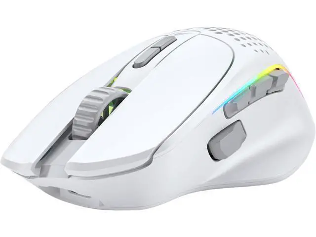 Alt view image 3 of 7 - GLORIOUS Gaming Model I 2 Wireless Gaming Mouse - Hybrid 2.4Ghz & Bluetooth, 75g Superlight, 9 Buttons (2 Swappable), RGB, PTFE Feet, MMO/MOBA/FPS, Long Battery Life, Side Thumb Rest - White