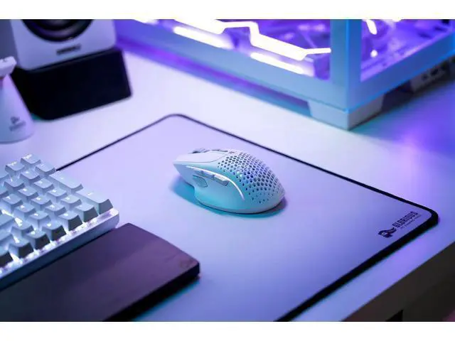 Alt view image 6 of 7 - GLORIOUS Gaming Model I 2 Wireless Gaming Mouse - Hybrid 2.4Ghz & Bluetooth, 75g Superlight, 9 Buttons (2 Swappable), RGB, PTFE Feet, MMO/MOBA/FPS, Long Battery Life, Side Thumb Rest - White