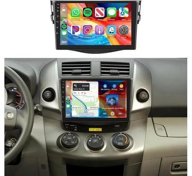 Main image of Car Radio Stereo for Toyota RAV4 2007-2011 2+64G, 9" Touch Screen/Android 15/Wireless CarPlay/Android Auto/DSP EQ/GPS/WiFi/Bluetooth/FM/RDS/SWC/HD Backup Camera