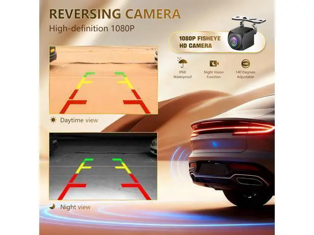 Alt view image 6 of 6 - 5G WiFi(6) Car Radio for Toyota Camry 2006-2011, Android13/Wireless CarPlay/Android Auto/Touch Screen/GPS Navigation/Bluetooth/FM/HD Backup Camera (2Ram+64Rom)