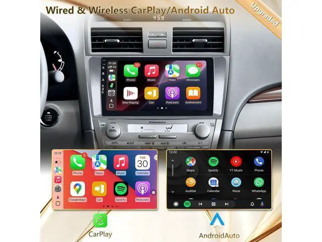 Alt view image 5 of 6 - 5G WiFi(6) Car Radio for Toyota Camry 2006-2011, Android13/Wireless CarPlay/Android Auto/Touch Screen/GPS Navigation/Bluetooth/FM/HD Backup Camera (2Ram+64Rom)
