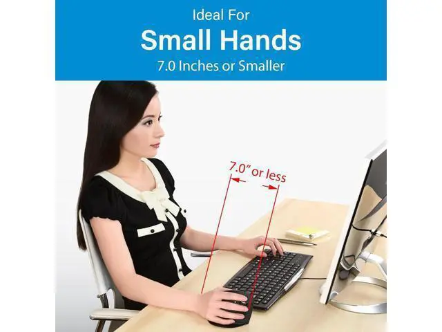Alt view image 7 of 7 - Evoluent Inventor of The Vertical Mouse VM4S Ergonomic Vertical Mouse Right Hand Small Wired USB, Sculpted for Comfort, Reduces Wrist Strain, 4 Speeds, 6 Customizable Buttons in Windows