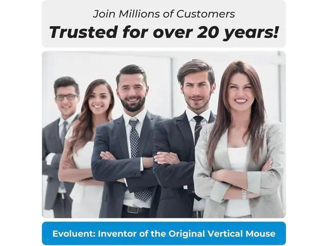Alt view image 7 of 7 - Evoluent Inventor of The Vertical Mouse VM4L Ergonomic Vertical Mouse Left Hand Wired USB, Sculpted for Comfort, Reduces Wrist Strain, 4 Speeds, 6 Customizable Buttons in Windows