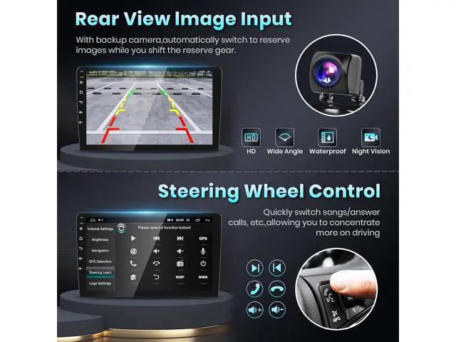 Alt view image 6 of 7 - Hi-Fi 16EQ Radio for Honda CRV 2002-2006 Car Stereo with Wireless Carplay Android Auto,PODOFO 9inch 1080P IPS Touch Screen Bluetooth GPS WiFi AUX-in FM/RDS AHD Backup Camera