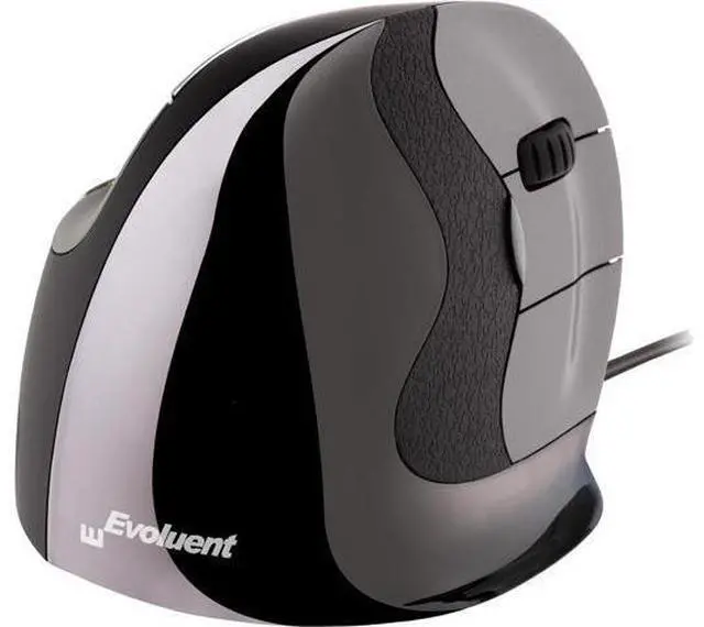 Main image of Evoluent Inventor of The Vertical Mouse VMDM Ergonomic Vertical Mouse Right Hand Medium Wired USB, Sculpted for Comfort, Reduces Wrist Strain, 4 Speeds, 6 Customizable Buttons in Windows