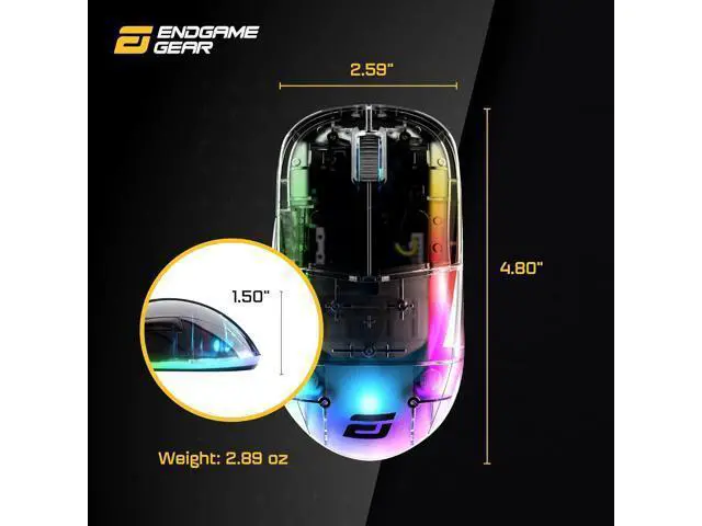 Alt view image 6 of 6 - ENDGAME GEAR XM1 RGB Gaming Mouse, Programmable Mouse with 6 Buttons and 16,000 DPI, Dark Reflex