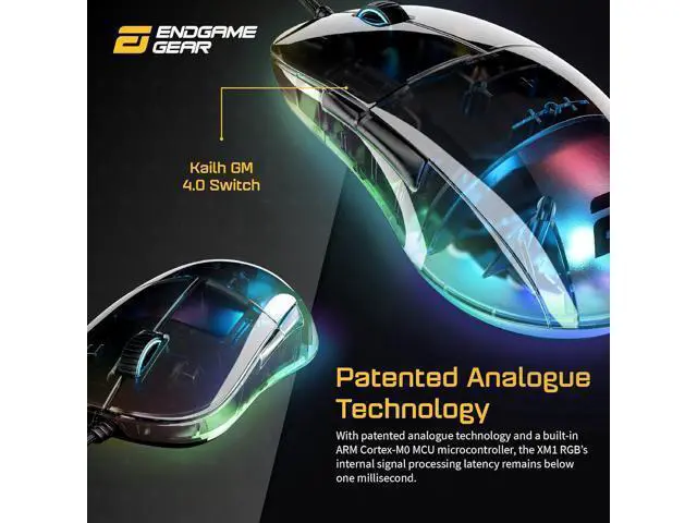 Alt view image 4 of 6 - ENDGAME GEAR XM1 RGB Gaming Mouse, Programmable Mouse with 6 Buttons and 16,000 DPI, Dark Reflex