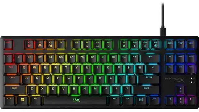 Main image of HyperX Alloy Origins Core - Tenkeyless Mechanical Gaming Keyboard, Software Controlled Light & Macro Customization, Compact Form Factor, RGB LED Backlit, Linear HyperX Red Switch,Black