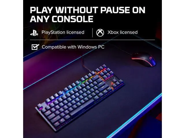 Alt view image 6 of 7 - HyperX Alloy Origins Core - Tenkeyless Mechanical Gaming Keyboard, Software Controlled Light & Macro Customization, Compact Form Factor, RGB LED Backlit, Linear HyperX Red Switch,Black