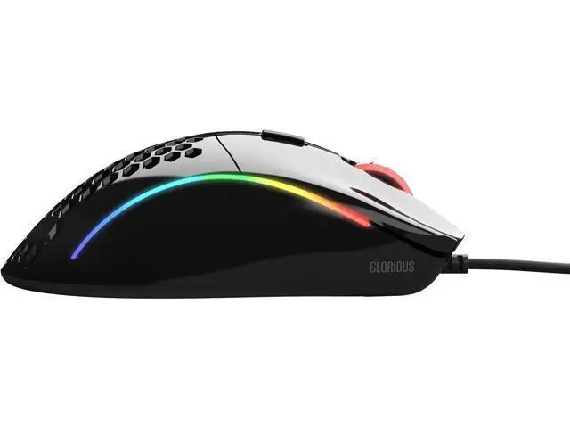 Alt view image 4 of 7 - Glorious Gaming Mouse - Glorious Model D Honeycomb Mouse - Superlight RGB PC Mouse - 68 g - Glossy Black Wired Mouse