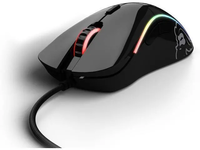 Alt view image 3 of 7 - Glorious Gaming Mouse - Glorious Model D Honeycomb Mouse - Superlight RGB PC Mouse - 68 g - Glossy Black Wired Mouse