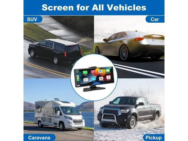 Alt view image 7 of 7 - Carplay Screen for Car,10.26" HD IPS Wireless Portable car Stereo for Apple Carplay&Android Auto,Car Audio Receivers with 4K Dash Cam/1080P Rear Camera,GPS Navigation,Mirror Link,FM,Voice Control