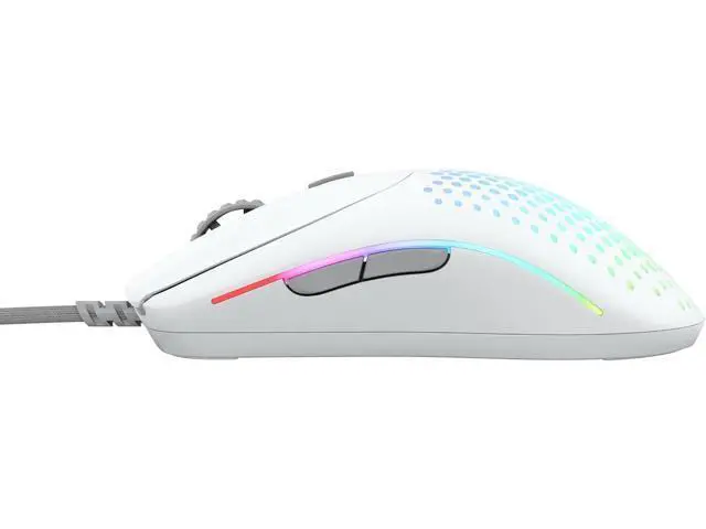 Alt view image 4 of 7 - Glorious Gaming Model O 2 Wired Gaming Mouse - 59g Ultralight, FPS, 26,000 DPI, Motion Sync, 80M Click Rated Switches, 6 Programmable Buttons, Ambidextrous, RGB, PTFE Feet - White
