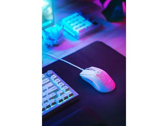 Alt view image 6 of 7 - Glorious Gaming Model O 2 Wired Gaming Mouse - 59g Ultralight, FPS, 26,000 DPI, Motion Sync, 80M Click Rated Switches, 6 Programmable Buttons, Ambidextrous, RGB, PTFE Feet - White