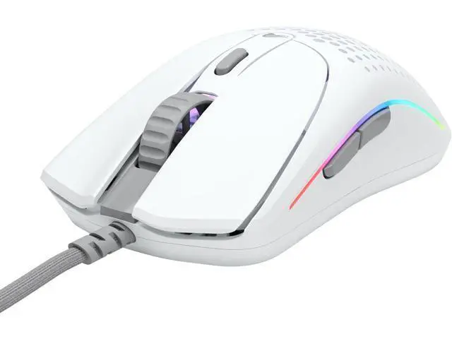 Alt view image 3 of 7 - Glorious Gaming Model O 2 Wired Gaming Mouse - 59g Ultralight, FPS, 26,000 DPI, Motion Sync, 80M Click Rated Switches, 6 Programmable Buttons, Ambidextrous, RGB, PTFE Feet - White