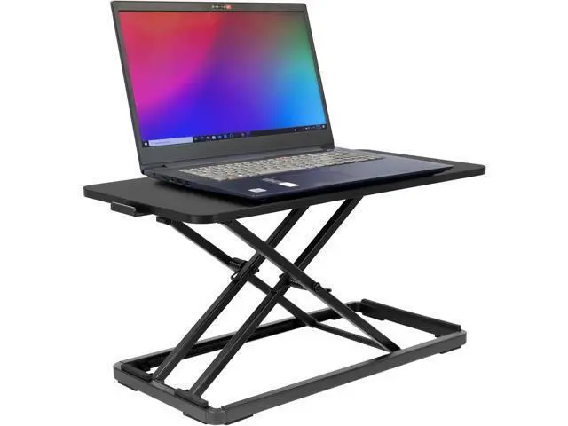 Alt view image 2 of 7 - Mount-It! Standing Keyboard Tray, Height Adjustable Keyboard and Mouse Riser for Desk, Sit Stand Keyboard Platform, Large 23.6" x 11.8 Surface for Keyboard, Mouse or Laptop