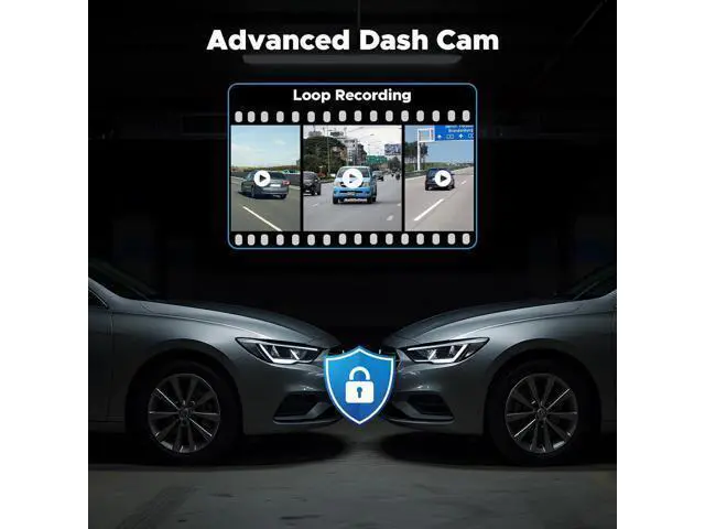 Alt view image 7 of 7 - Volam 9.26'' Carplay Screen for Car with 4K Dash Cam, Compatible with Apple Carplay & Android Auto, Carplay with 1080p Backup Camera, Mirror Link, Loop Recording, GPS Navigation