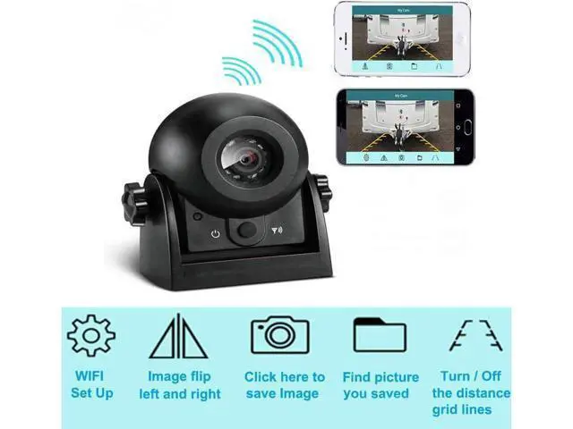 Alt view image 5 of 7 - Wireless Backup Camera,1080P HD Magnetic Rear View Camera for Truck/RV/Trailer, Works with CarPlay & Android Auto/inDash Screen, NoDrill Install, Rechargeable Battery, Night Vision, IP68