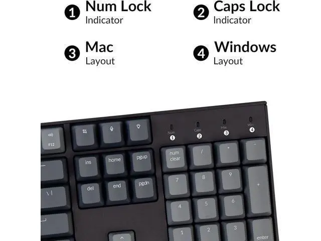 Alt view image 5 of 7 - Keychron K10 Wireless Mechanical Gaming Keyboard, Hot-Swappable 104 Keys Full Size Gateron G Pro Brown Switch, White LED Backlight USB-C Wired Bluetooth Professional Office Keyboard for Mac/Windows