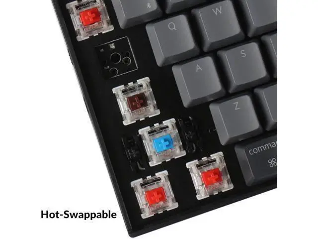 Alt view image 4 of 7 - Keychron K10 Wireless Mechanical Gaming Keyboard, Hot-Swappable 104 Keys Full Size Gateron G Pro Brown Switch, White LED Backlight USB-C Wired Bluetooth Professional Office Keyboard for Mac/Windows