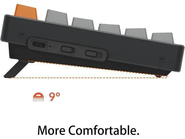 Alt view image 6 of 7 - Keychron K10 Wireless Mechanical Gaming Keyboard, Hot-Swappable 104 Keys Full Size Gateron G Pro Brown Switch, White LED Backlight USB-C Wired Bluetooth Professional Office Keyboard for Mac/Windows