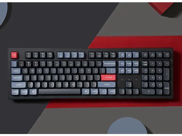 Alt view image 2 of 7 - Keychron K10 Pro QMK/VIA Custom Wireless Mechanical Keyboard, Hot-Swappable Full Size 108 Keys Programmable White LED Backlit Brown Switch, Bluetooth/USB-C Wired Gaming Keyboard for Mac Windows Linux