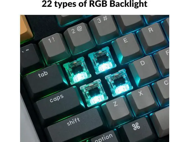 Alt view image 4 of 7 - Keychron C2 Pro Wired Custom Mechanical Keyboard Full Size Layout QMK/VIA Programmable Macro RGB Backlit with Hot-Swappable Keychron K Pro Brown Switch OEM Profile PBT Keycaps for Mac Windows Linux