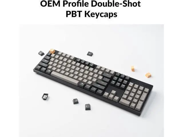 Alt view image 5 of 7 - Keychron C2 Pro Wired Custom Mechanical Keyboard Full Size Layout QMK/VIA Programmable Macro RGB Backlit with Hot-Swappable Keychron K Pro Brown Switch OEM Profile PBT Keycaps for Mac Windows Linux
