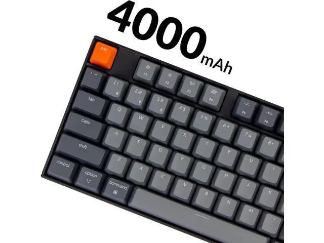 Alt view image 5 of 7 - Keychron K10 Full Size Layout RGB Backlit Hot-Swappable Mechanical Gaming Keyboard for Mac Windows, Multitasking 104-Key Bluetooth Wireless/USB Wired Computer Keyboard with K Pro Red Switch