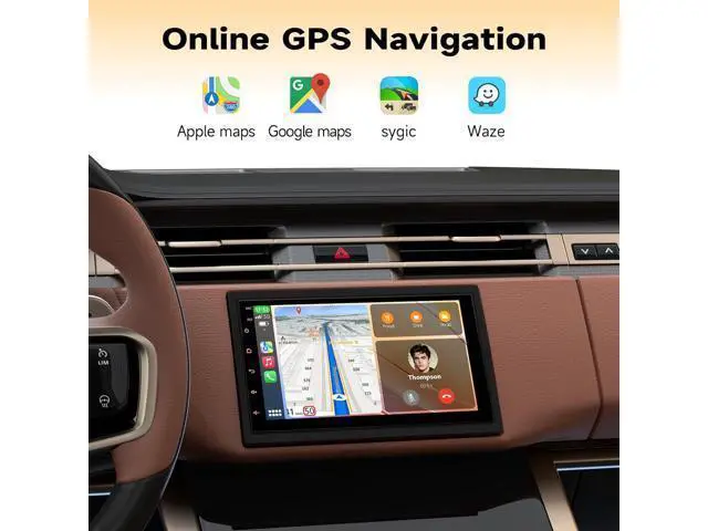 Alt view image 4 of 7 - Wireless Double Din Car Stereo with Bluetooth, Wireless CarPlay and Android Auto, Backup Camera, GPS Navigation, Free APK Download and Deletion, FM, Voice Control, Mirror Link (9"-4G+64G)