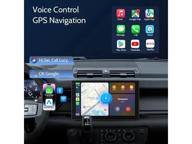 Alt view image 7 of 7 - 7" Car Stereo Double Din Wireless Apple Carplay Radio Screen for Car Audio Receivers, Bluetooth 5.0 Car Play Android Auto Touchscreen, Channel RCA, Backup Camera, SWC, FM/AM|Car Audio Receivers