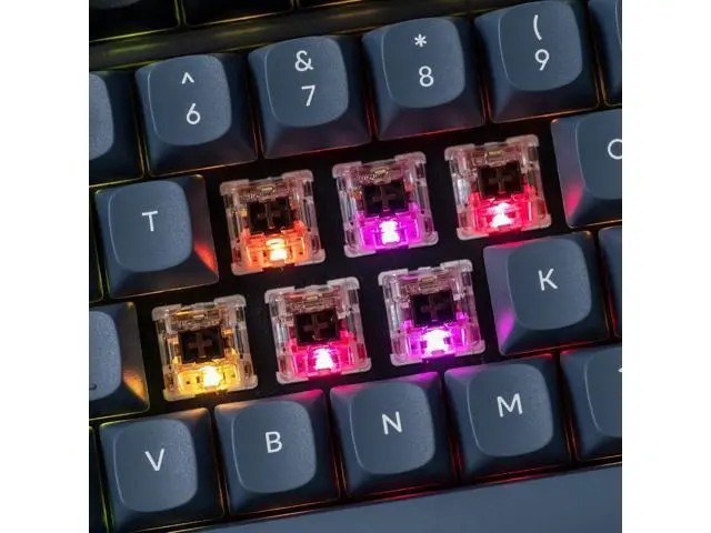 Alt view image 7 of 7 - Keychron V1 Wired Custom Mechanical Keyboard Knob Version, 75% Layout QMK/VIA Programmable with Hot-swappable Keychron K Pro Brown Switch Compatible with Mac Windows Linux (Frosted Black-Translucent)