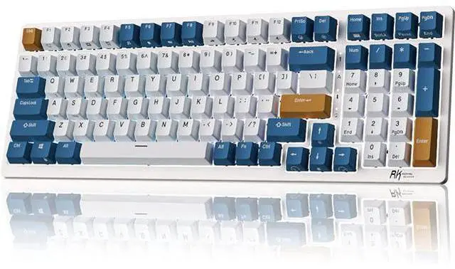 Main image of RK ROYAL KLUDGE RK98 Wireless Mechanical Keyboard, Tri-Mode 2.4G/BT5.1/USB-C Hot Swappable Full Size Keyboard, RGB Backlit Gaming Keyboard, Massive Battery Software Support, Brown Switch