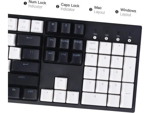 Alt view image 6 of 7 - Keychron C2 Full Size 104 Keys Wired Mechanical Gaming Keyboard for Mac Layout, Gateron G Pro Brown Switch/White LED Backlight/Double Shot ABS Keycaps/USB C Computer Keyboard for Windows Laptop