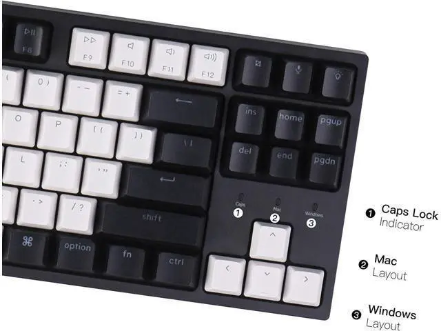 Alt view image 6 of 7 - Keychron C1 87 Key TKL Wired Mechanical Keyboard for Mac Windows, 80% Layout Gateron Brown Switch White LED Backlit Double-Shot ABS Keycaps, USB-C Gaming Keyboard for Gamer/Typists/Office