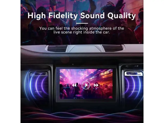 Alt view image 3 of 7 - 7" Car Stereo Double Din Wireless Apple Carplay Radio Screen for Car Audio Receivers, Bluetooth 5.0 Car Play Android Auto Touchscreen, Channel RCA, Backup Camera, SWC, FM/AM|Car Audio Receivers