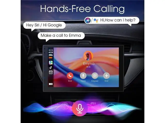 Alt view image 4 of 7 - 7" Car Stereo Double Din Wireless Apple Carplay Radio Screen for Car Audio Receivers, Bluetooth 5.0 Car Play Android Auto Touchscreen, Channel RCA, Backup Camera, SWC, FM/AM|Car Audio Receivers