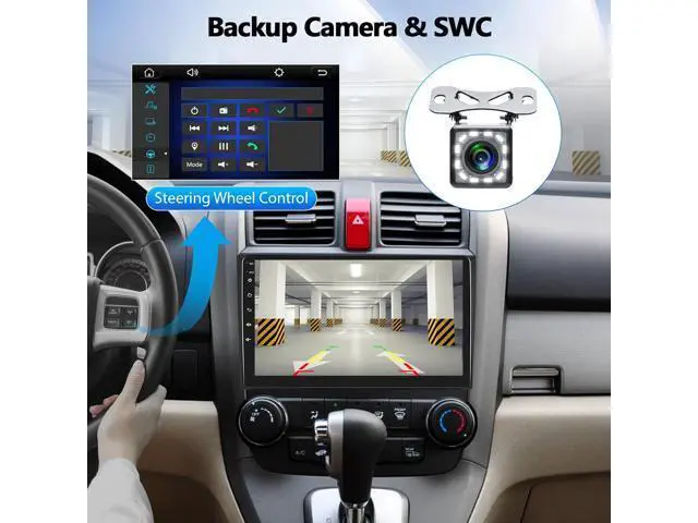 Alt view image 6 of 7 - Car Stereo MP5 Player for Honda CRV 2007-2011 Car Radio with Apple Carplay Android Auto Mirror Link, 9" Touch Screen Radio with Bluetooth Backup Camera FM SWC Dual USB Input