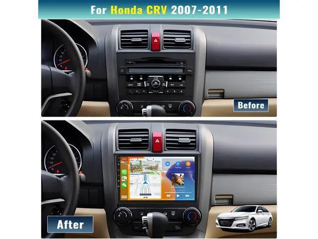 Alt view image 7 of 7 - Car Stereo MP5 Player for Honda CRV 2007-2011 Car Radio with Apple Carplay Android Auto Mirror Link, 9" Touch Screen Radio with Bluetooth Backup Camera FM SWC Dual USB Input