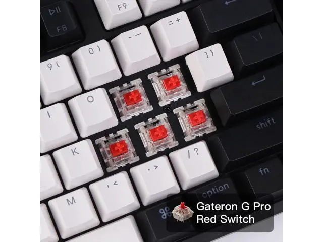 Alt view image 4 of 7 - Keychron C1 Mac Layout Wired Mechanical Keyboard, Gateron G Pro Red Switch, Tenkeyless 87 Keys ABS keycaps Computer Keyboard for Windows PC Laptop, RGB Backlight, USB-C Type-C Cable