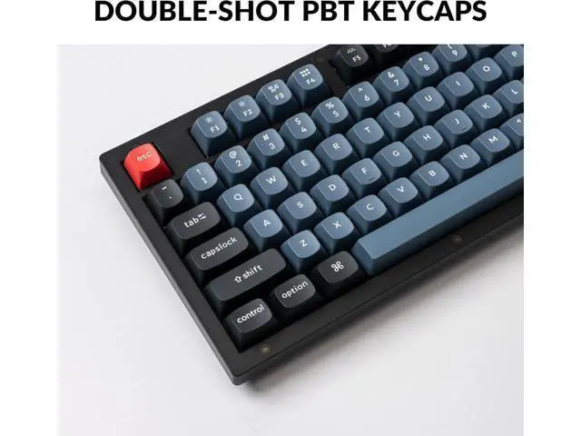 Alt view image 4 of 7 - Keychron V3 Wired Custom Mechanical Keyboard, TKL Tenkeyless QMK/VIA Programmable Macro with Hot-swappable Keychron K Pro Brown Switch Compatible with Mac Windows Linux (Frosted Black-Translucent)