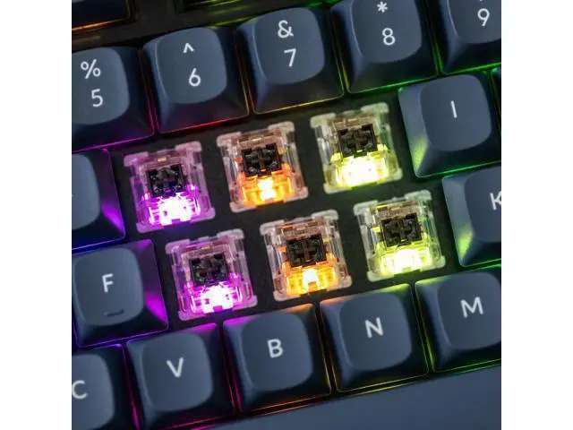 Alt view image 6 of 7 - Keychron V3 Wired Custom Mechanical Keyboard, TKL Tenkeyless QMK/VIA Programmable Macro with Hot-swappable Keychron K Pro Brown Switch Compatible with Mac Windows Linux (Frosted Black-Translucent)