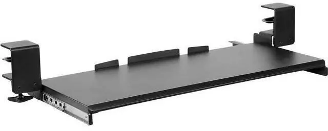 Main image of Mount-It! Clamp-On Under Desk Keyboard Tray, No-Drill Slide-Out Keyboard & Mouse Platform, 27" W × 11" D, Ergonomic Keyboard Drawer for Home Office, Fits Desks up to 2.5" Thick