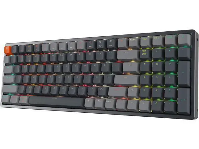 Alt view image 7 of 7 - Keychron K4 RGB Hot Swappable Mechanical Keyboard, 96% Layout Bluetooth Wireless/USB Wired Computer Keyboard with Gateron G Pro Red Switch Aluminum Frame for Mac Windows-Version 2