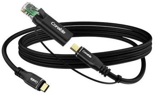 Main image of USB C to Ethernet Cable 6FT, 2-in-1 USB C to RJ45 Adapter (1Gbsp Ethernet) & USB C Cable (10G/4K/100W), Thunderbolt 4/5 Compatible, Ideal for MacBook, iPad Pro, XPS, Surface Pro, Essential for Travel