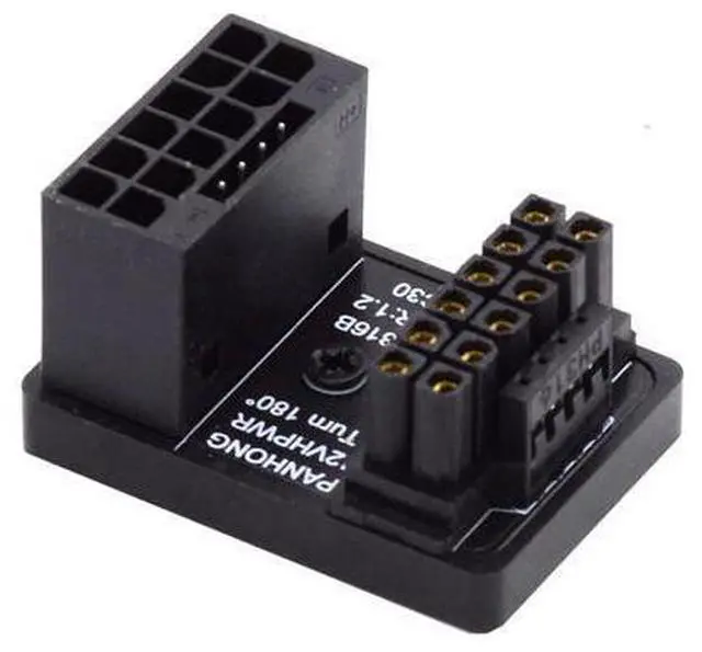 Main image of 12VHPWR ATX3.0 PCI-E 5.0 Power Modular Adapter Male to Female Up Angled 360 Degree for 4080 5090TI 16Pin 12+4P Graphics Card